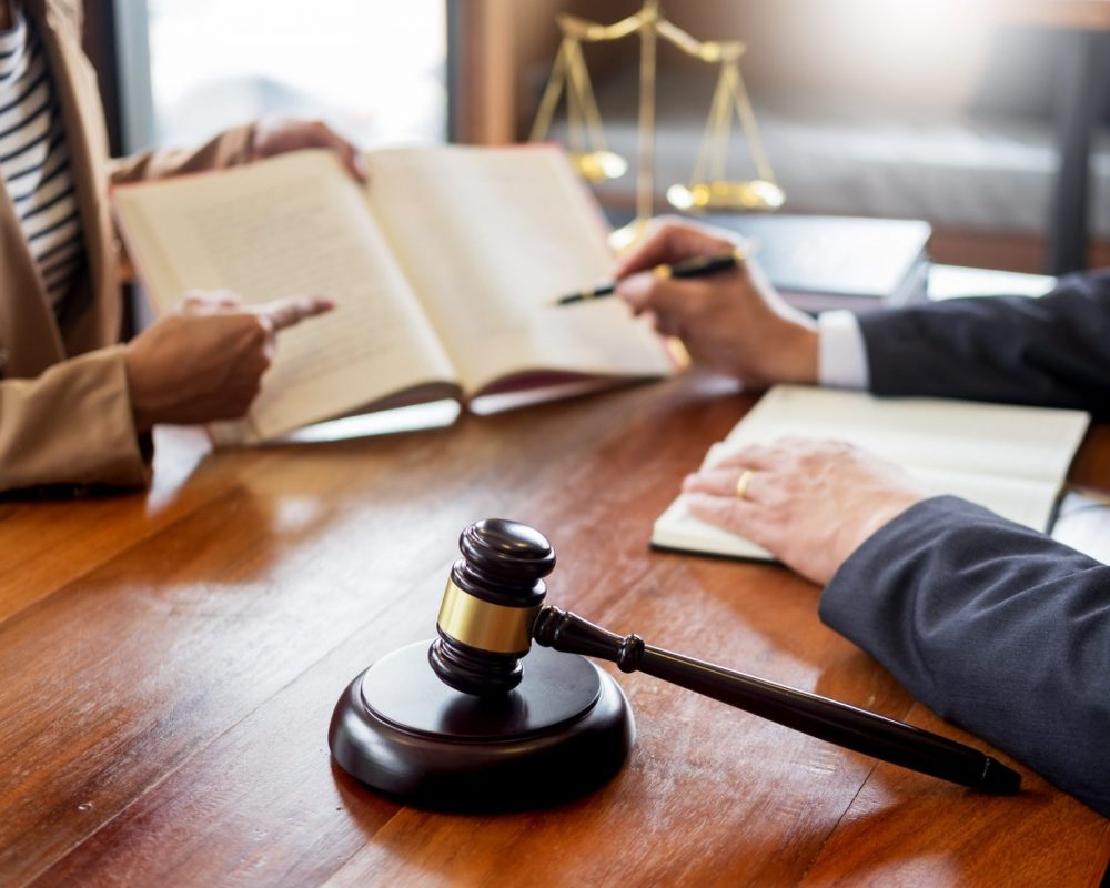lawyer in office