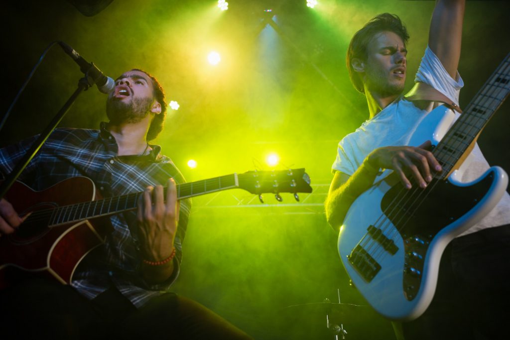 Band performing on stage