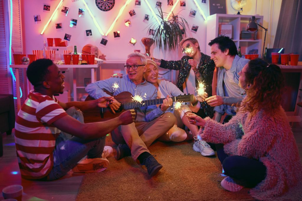 People singing songs on guitar